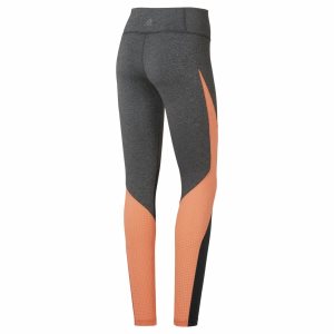 Reebok Lux Colorblock Tights Damen - DunkelGrau - DE 637-KTU